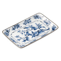 アースモス 桃鳥長角焼物皿(2個入り) tri-254114501 1セット(2個入)（直送品）