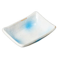 アースモス 青粉引長角小皿(2個入り) tri-254114624 1セット(2個入)（直送品）