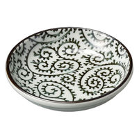 アースモス タコ唐草玉渕3.3浅皿(7個入り) tri-254116915 1セット(7個入)（直送品）