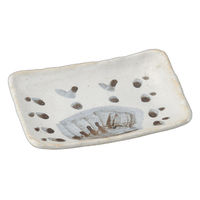 アースモス 志野カニ長角6.0皿(2個入り) tri-264120312 1セット(2個入)（直送品）