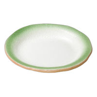 アースモス 粉引グリン吹反7.5丸皿(1個入り) tri-264123025 1セット(1個入)（直送品）