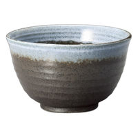 アースモス 黒釉白吹き4.3寸多用丼(1個入り) tri-314662608 1セット(1個入)（直送品）