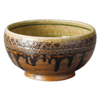 アースモス 美濃伊賀カゴメ彫5.5釜上丼(1個入り) tri-315360819 1セット(1個入)（直送品）