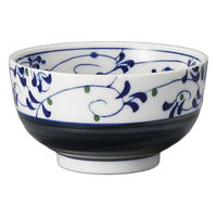 アースモス 土岐唐草青4.0丼(3個入り) tri-316063207 1セット(3個入)（直送品）