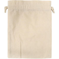 日本紐釦貿易 (Nippon Chuko) コットン フリル巾着ポーチ [M] ナチュラル 1枚入 ES324N 1セット(10個入)（直送品）