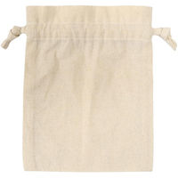 日本紐釦貿易 (Nippon Chuko) コットン フリル巾着ポーチ [S] ナチュラル 1枚入 ES323N 1セット(10個入)（直送品）