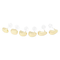 ピアス エリプスフープ樹脂ポスト6点セット ゴールド LAKOLE/ラコレ