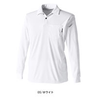TS DESIGN ドライロングスリーブポロシャツ ホワイト 5L 6075 1着（直送品）
