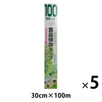 食品保存ラップ 長尺 30cm×100m 食品ラップ  レギュラー ポリエチレン素材 5本 大日産業