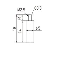 全晴 デジタルダンチノギス専用測定子 DNーSDS 測定子ストレート単品 【DNーSDS】 1点（直送品）