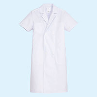 【再検品商品】住商モンブラン 男子半袖診察衣 ダブル L 81-364 1枚　白衣　ドクターコート　メンズ（わけあり品）