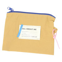 化粧ポーチ LABELフラットポーチＭ イエロー studio CLIP