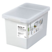 S 密閉米びつ 6kg ホワイト A7513WH 1個 アスベル