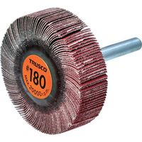 TRUSCO セラミックフラップホイール 軸径6mm #180 外径50×幅15×軸長40 (5個入) TCF5015-CE-180（直送品）