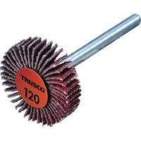 TRUSCO セラミックフラップホイール 軸径3mm #120 外径25×幅5×軸長30 (10個入) TCF2505-CE-120（直送品）