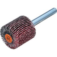 TRUSCO セラミックフラップホイール 軸径6mm #80 外径25×幅25×軸長40 (5個入) TCF2525-CE-80（直送品）