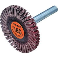 TRUSCO セラミックフラップホイール 軸径6mm #180 外径40×幅5×軸長40 (5個入) TCF4005-CE-180（直送品）
