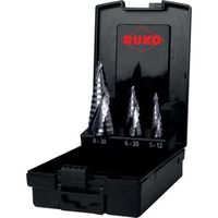 2枚刃スパイラルステップドリルセット 「アルティメットカット」 3本組 フローステップチップ ルナテックコーティング 101626PRO（直送品）