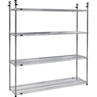 トラスコ中山 TRUSCO スチール製メッシュテンションラック W1824XD457XH1978ー2478 4段 TMET644 1台（直送品）