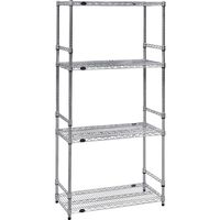 トラスコ中山 TRUSCO スチール製メッシュラック W905XD305XH1533 4段 サイドバー付 TMESDB5334 1台（直送品）