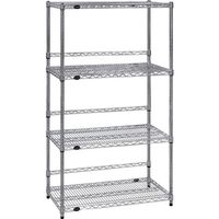 トラスコ中山 TRUSCO スチール製メッシュラック W905XD457XH1533 4段 バックバー付 TMEBB5344 1台（直送品）