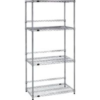 トラスコ中山 TRUSCO ステンレス製メッシュラック W1205XD305XH1838 4段 バックバー付 TSMBB6434 1台（直送品）