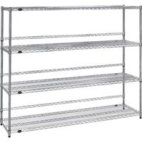 トラスコ中山 TRUSCO ステンレス製メッシュラック W1824XD457XH1533 4段 バックバー付 TSMBB5644 1台（直送品）