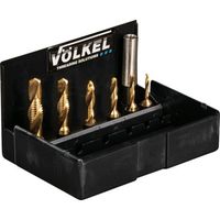 VOLKEL VOELKEL 六角軸タッピングドリルセット チタンコーティング M3―M10 6本入り 67209 1セット（直送品）