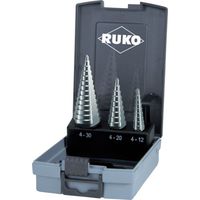 RUKO 3枚刃ステップドリル 3本組セット ハイス 101326RO 1セット(3本) 699-0690（直送品）