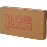 クラフトマン 70Lゴミ袋 乳白 ボックス入 100枚　1箱（直送品）