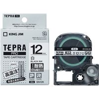 テプラ TEPRA PROテープ 耐熱ラベル 幅12mm 白ラベル(黒文字) SN12K 1個 キングジム（直送品）