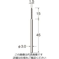 日本精密機械工作 リューター スパイラルブラシ軸径(mm):3毛材:研磨剤入りナイロン(グリッドナイロン) B8310 1袋(1本) 128-3190（直送品）