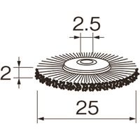 日本精密機械工作 リューター ホイール型ブラシB2219 B2219 1袋(5個) 128-1866（直送品）