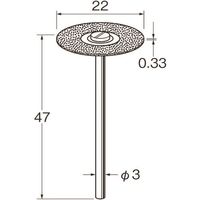 日本精密機械工作 リューター 電着ダイヤモンドディスクD9124 D9124 1袋(1本) 128-3398（直送品）