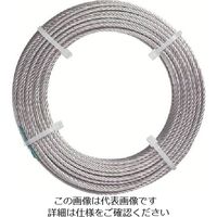日興製綱 ニッコウ カットワイヤーメッキ無し 全長50m ワイヤ径9mm 使用荷重540kg CW950N 1セット(10巻)（直送品）