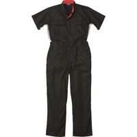 山田辰 AUTOーBI 半袖つなぎ服50001ー006ブラックーLL 50001-006-LL 1着 137-0048（直送品）