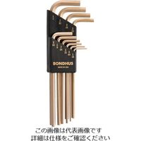 ボンダス・ジャパン ボンダス 六角Lーレンチ ロング ゴールド インチ セット10本組(1/16ー1/4) HLX10G 1セット 821-8823（直送品）