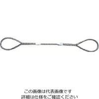 日興製綱 NIKKO Wスリング(裸) 全長5.0m スリング径22mm W22-5H 1セット(2本) 815-7453（直送品）