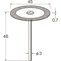 日本精密機械工作 リューター 電着ダイヤモンドディスクD9654 D9654 1袋(1本) 128-2693（直送品）