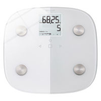 エレコム 体重計 体組成計 8項目測定 乗るだけ自動認識 ヘルスメーター ホワイト EFS010WH 1個（直送品）
