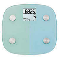 エレコム 体重計 体組成計 8項目測定 乗るだけ自動認識 ヘルスメーター ブルー HCS-FS010BU 1個（直送品）