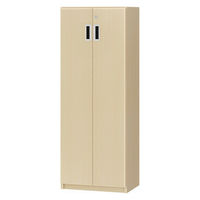 大洋 Shelfit 鍵付き 収納庫 幅448×奥行315×高さ1191mm ライトナチュラル OFS1245D30 LN+3段扉幅木 1台（直送品）