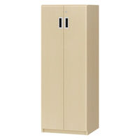 大洋 Shelfit 鍵付き 収納庫 幅448×奥行405×高さ1191mm ライトナチュラル OFS1245D40 LN+3段扉幅木 1台（直送品）