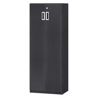 大洋 Shelfit 鍵付き 収納庫 幅498×奥行315×高さ1191mm ブラック OFS1250D30 BK+3段扉幅木 1台（直送品）