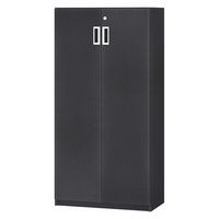 大洋 Shelfit 鍵付き 収納庫 幅548×奥行315×高さ1191mm ブラック OFS1255D30 BK+3段扉幅木 1台（直送品）