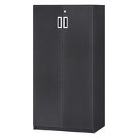 大洋 Shelfit 鍵付き 収納庫 幅598×奥行405×高さ1191mm ブラック OFS1260D40 BK+3段扉幅木 1台（直送品）
