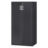 大洋 Shelfit 鍵付き 収納庫 幅598×奥行465×高さ1191mm ブラック OFS1260D45 BK+3段扉幅木 1台（直送品）