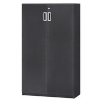 大洋 Shelfit 鍵付き 収納庫 幅648×奥行315×高さ1191mm ブラック OFS1265D30 BK+3段扉幅木 1台（直送品）