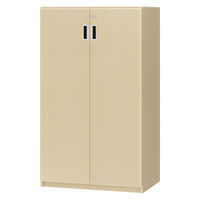 大洋 Shelfit 鍵付き 収納庫 幅648×奥行465×高さ1191mm ライトナチュラル OFS1265D45 LN+3段扉幅木 1台（直送品）