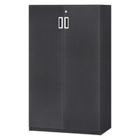 大洋 Shelfit 鍵付き 収納庫 幅698×奥行405×高さ1191mm ブラック OFS1270D40 BK+3段扉幅木 1台（直送品）